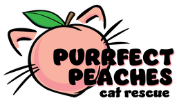 Purrfect Peaches Cat rescue logo
